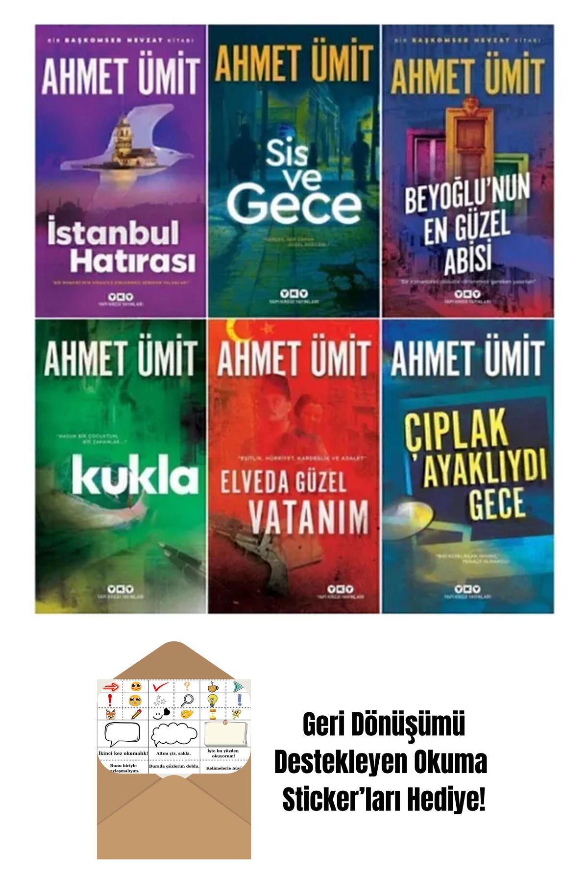 Yapı Kredi Yayınları Binbir Gece Masalları Seti (6 Kitap) + Okuma Sticker'ları