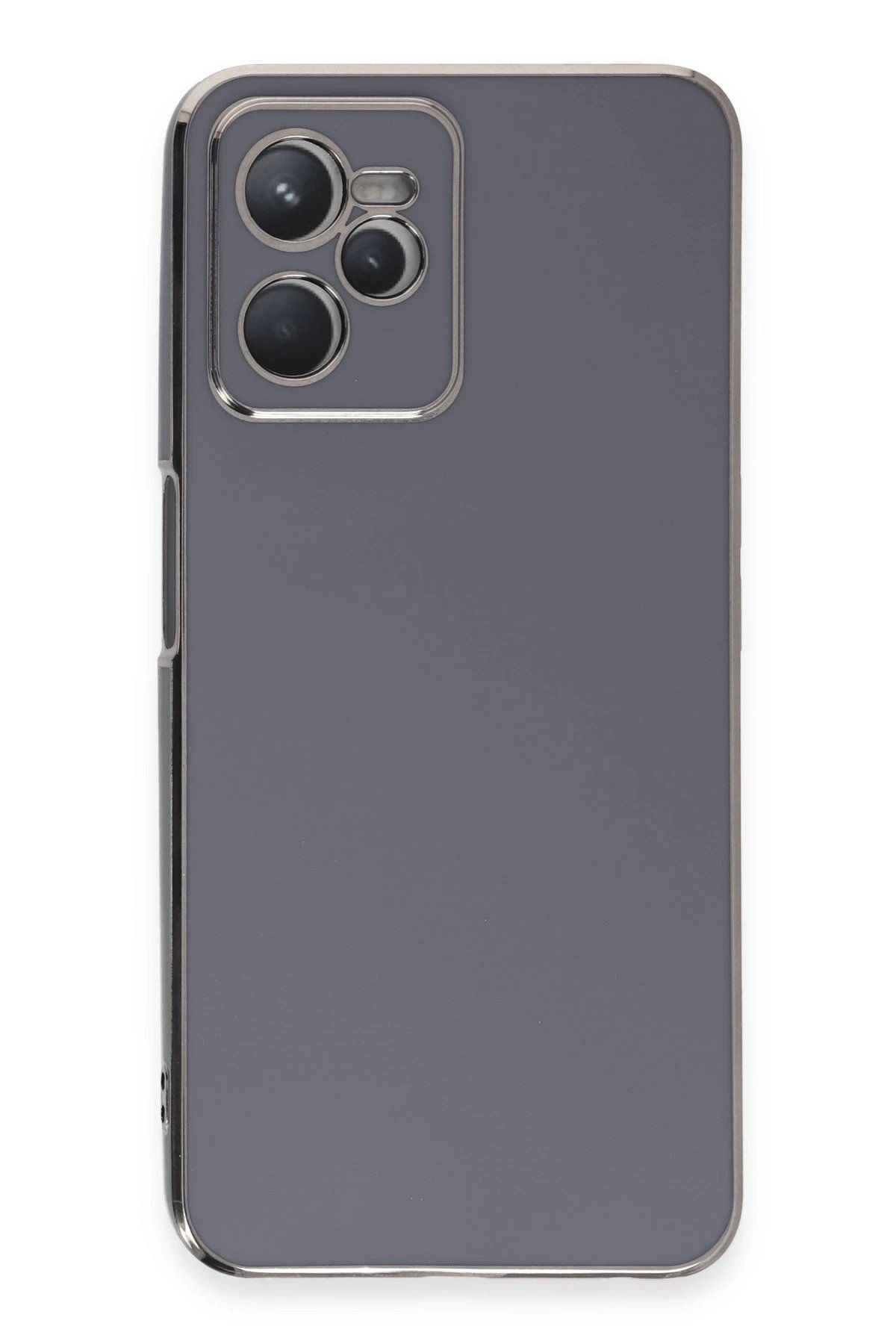 CepteToptan Newface Realme C35 Kılıf Volet Silikon - Mavi