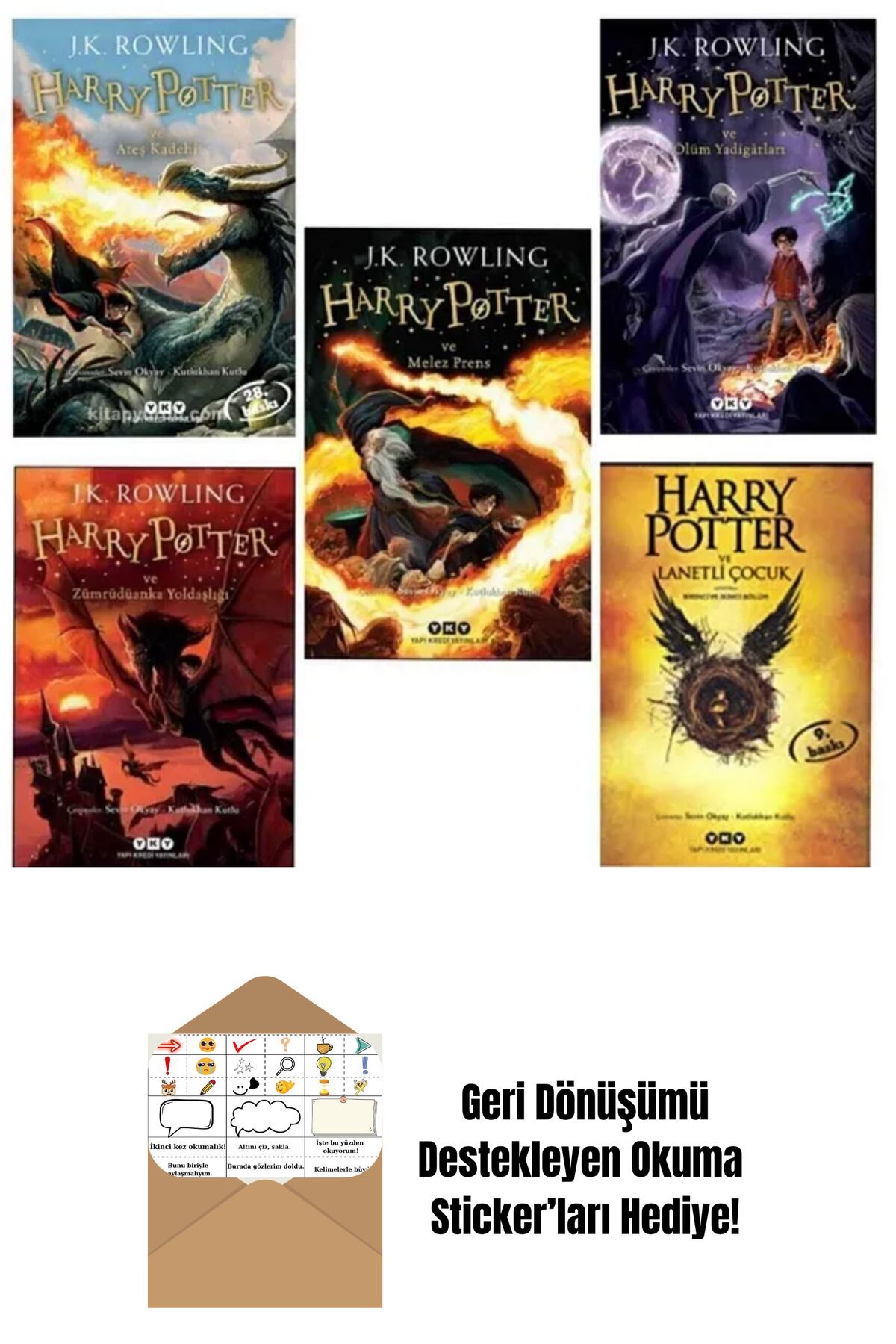 Yapı Kredi Yayınları Italo Calvino 7 Kitap Set + Okuma Sticker'ları