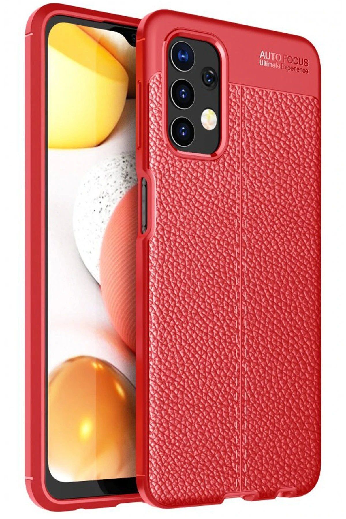 CepteToptan Newface Samsung Galaxy A32 5G Kılıf Auto Focus Kapak - Kırmızı