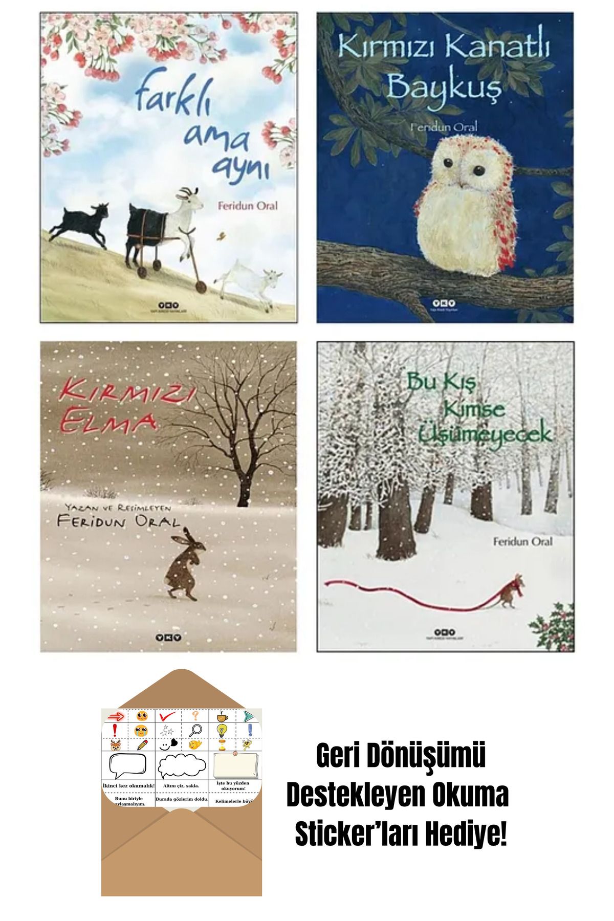 Yapı Kredi Yayınları Feridun Oral 4 Kitap Set + Okuma Sticker'ları