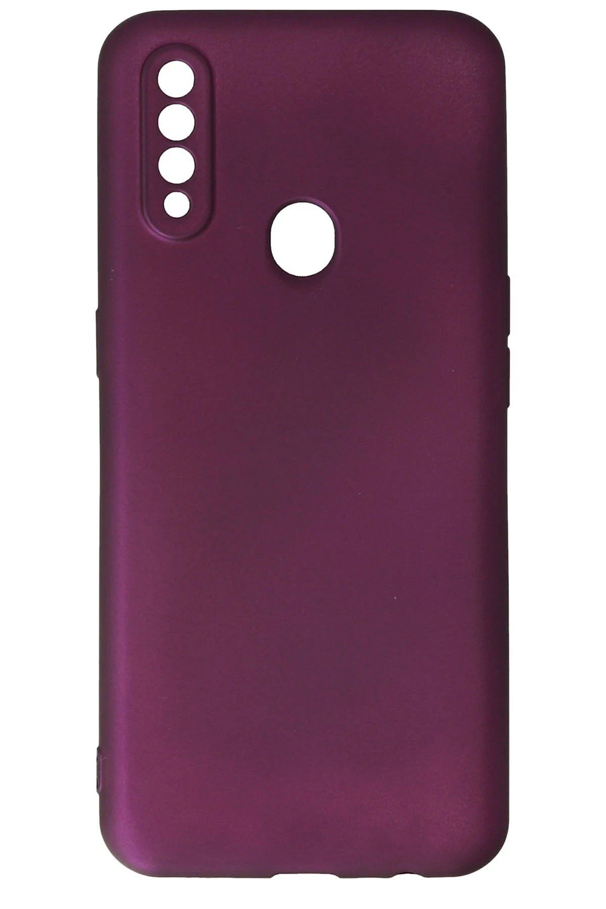 CepteToptan Newface Oppo A31 Kılıf First Silikon - Mürdüm