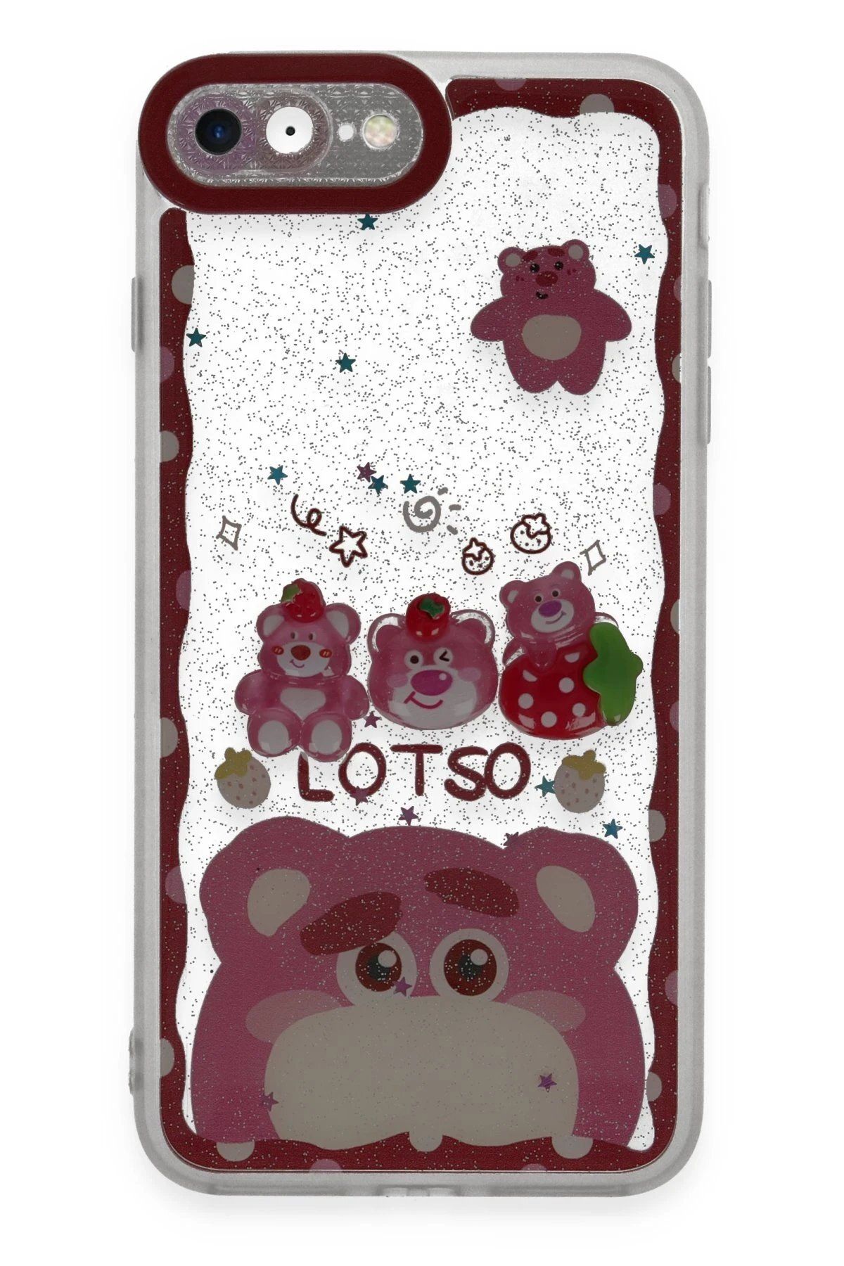 CepteToptan Newface iPhone 7 Kılıf Sweet Desenli Silikon Kapak - Pembe