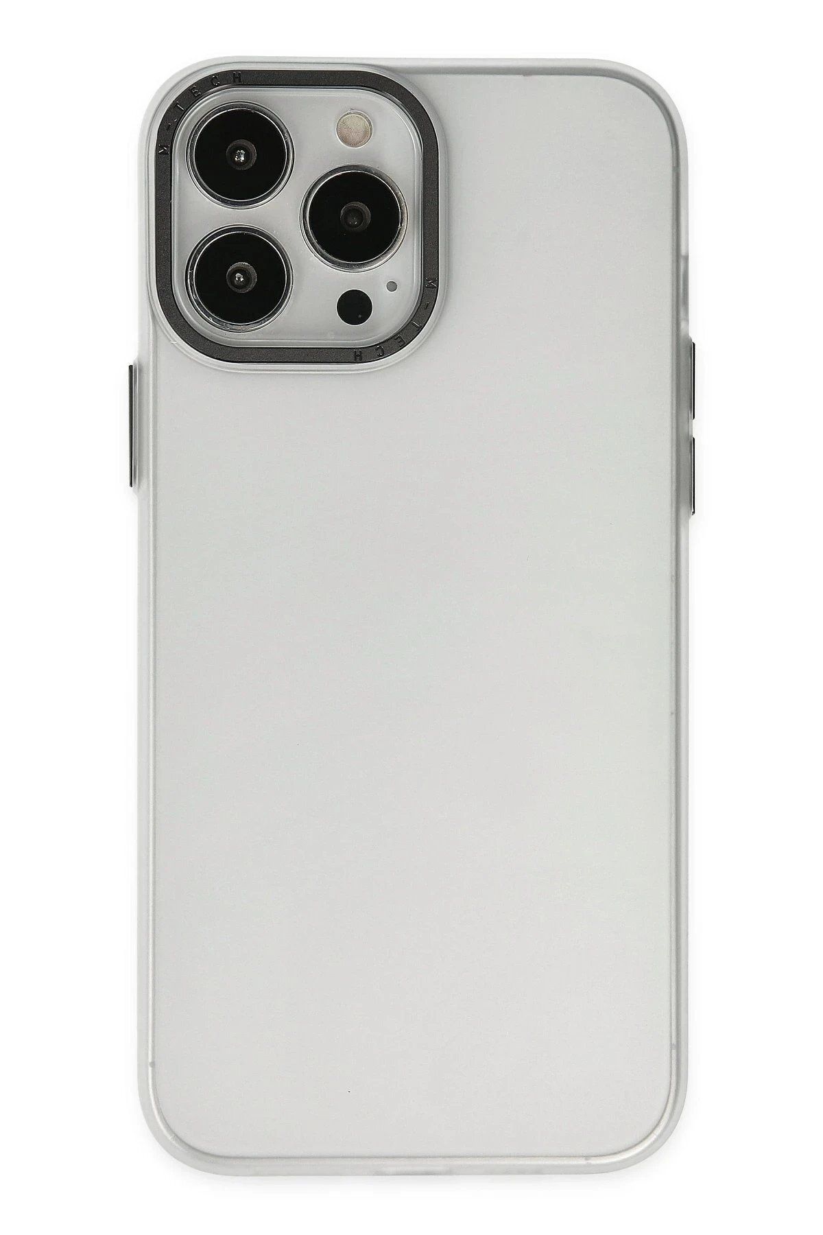 CepteToptan Newface iPhone 14 Pro Max Kılıf Modos Metal Kapak - Şeffaf
