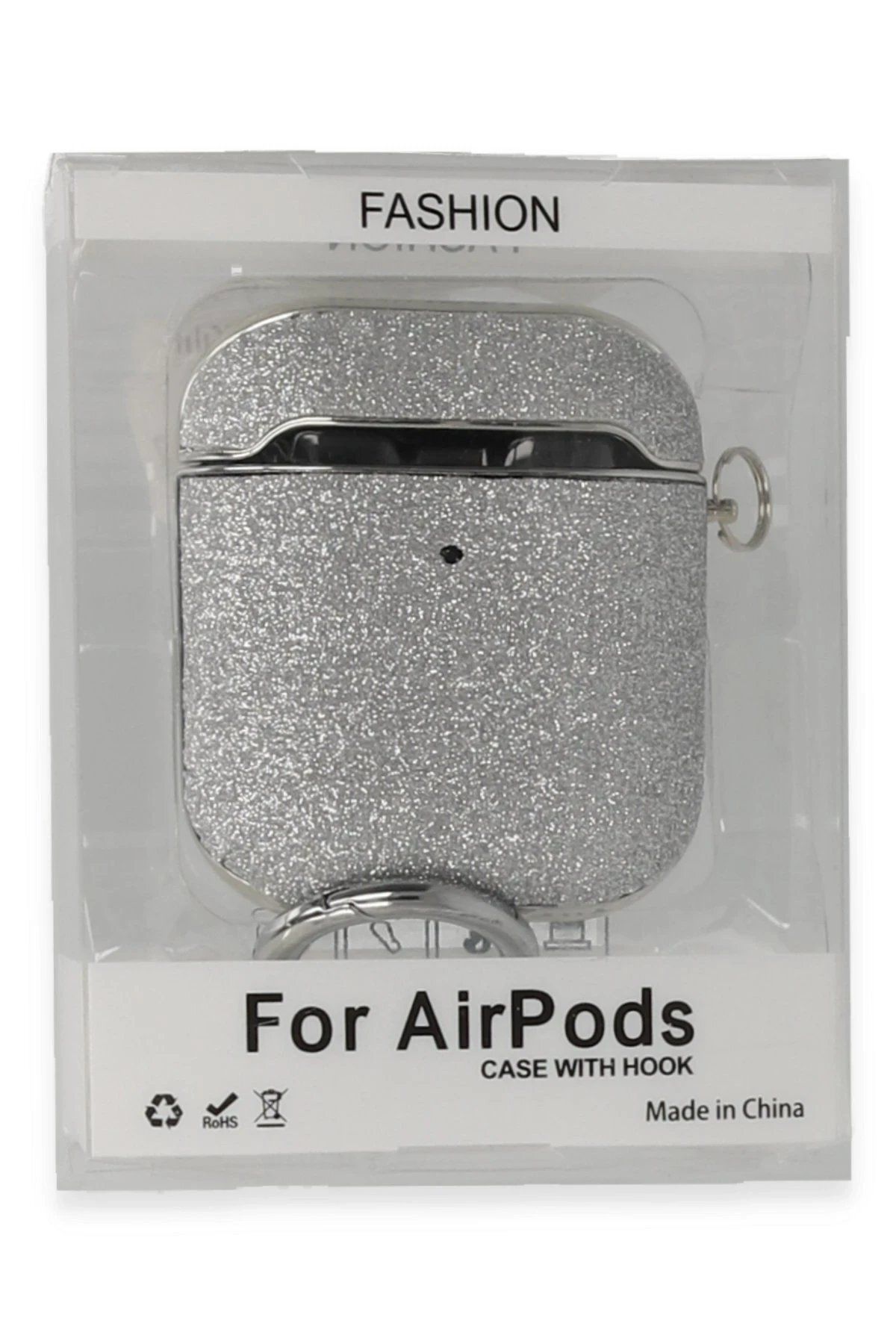 CepteToptan Newface Airpods 2 (2.nesil) Spell Simli Kılıf - Gümüş