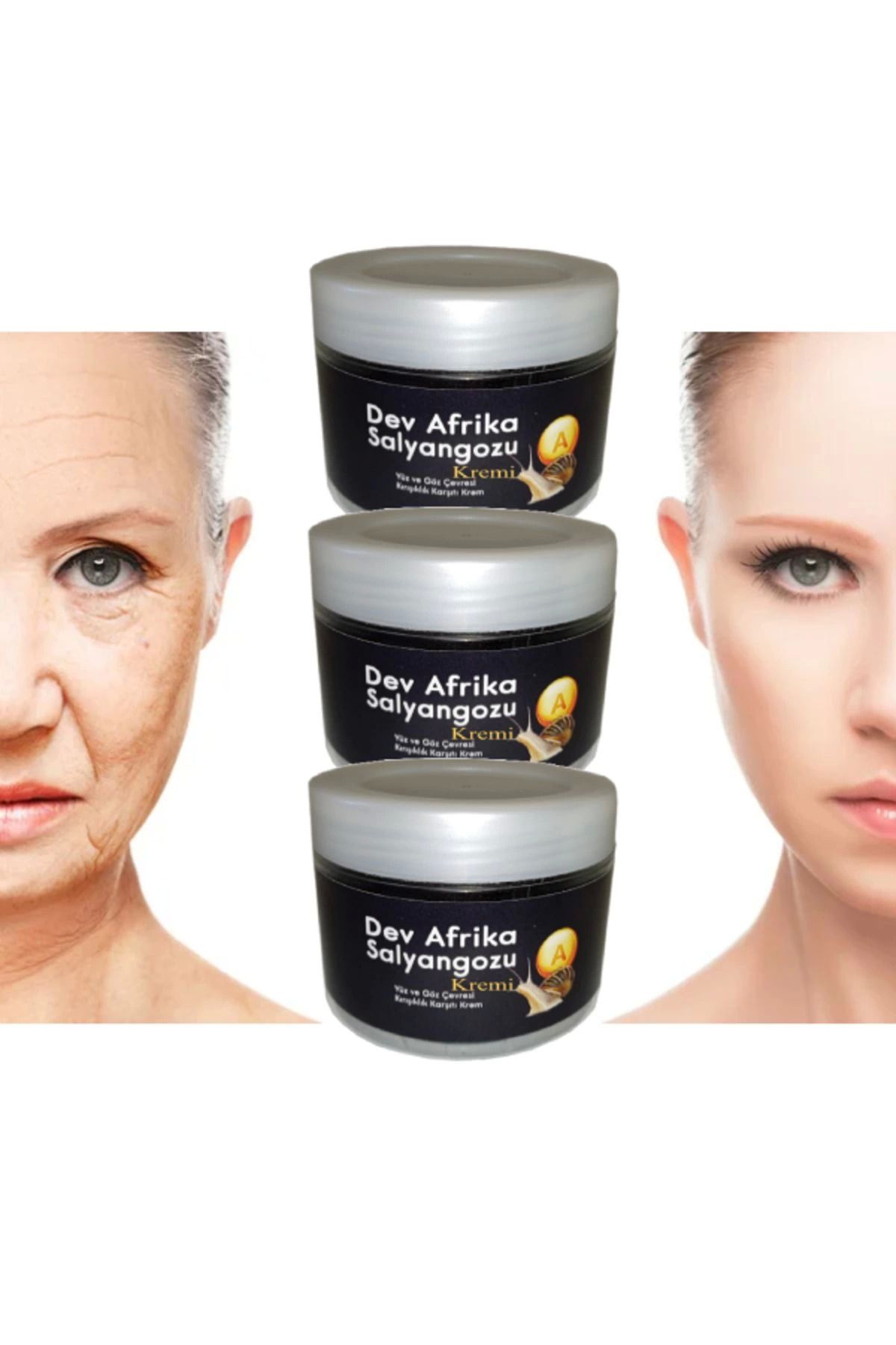 KAKTÜS JACK Dev Arfrika Salyangozu Kırşıklık ve Yaşlılık Karşıtı Mucize Bakım Kremi 100 x 3 adet