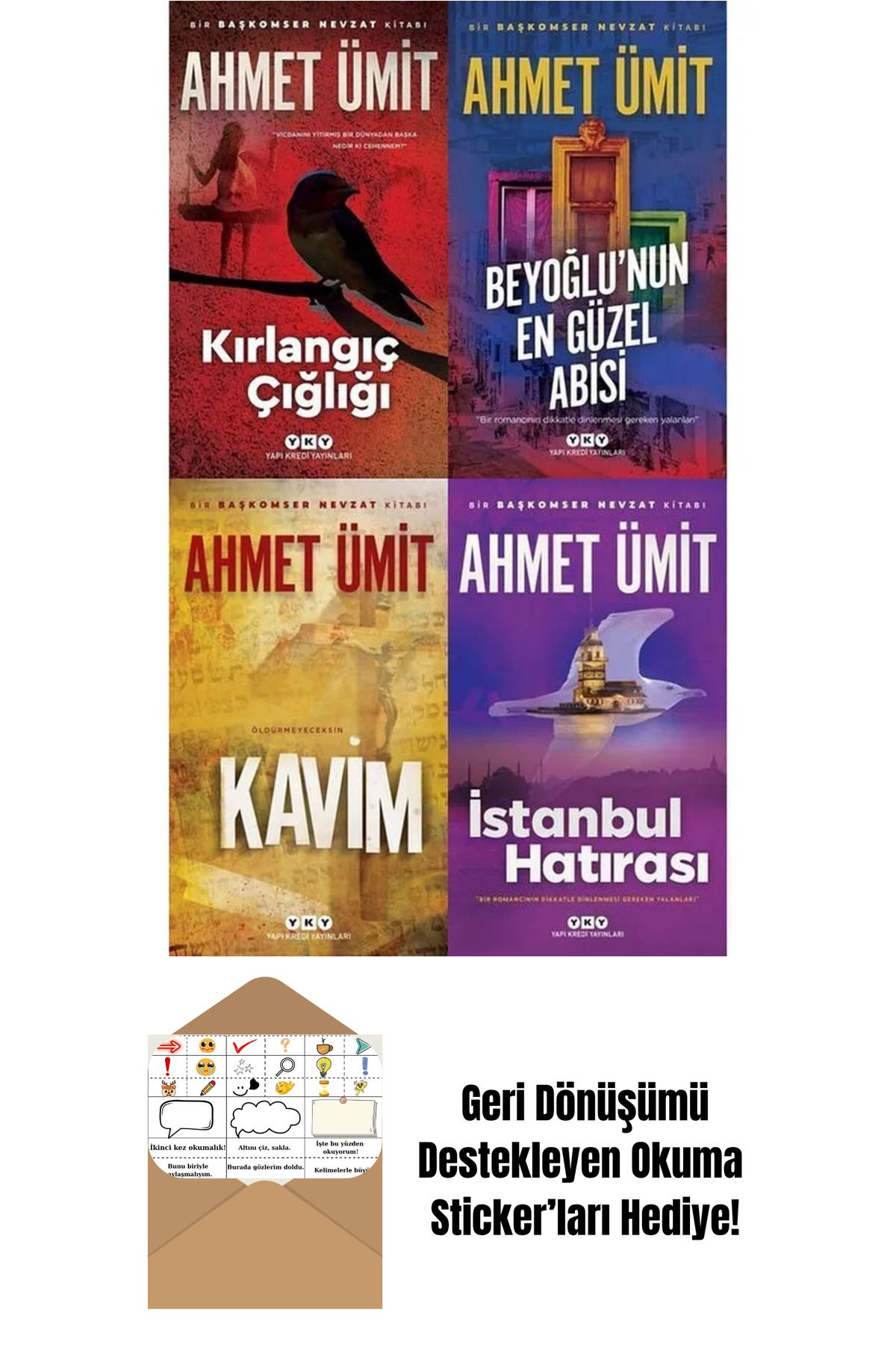 Yapı Kredi Yayınları Hareketli Büyüyorum Serisi 5 Kitap + Okuma Sticker'ları
