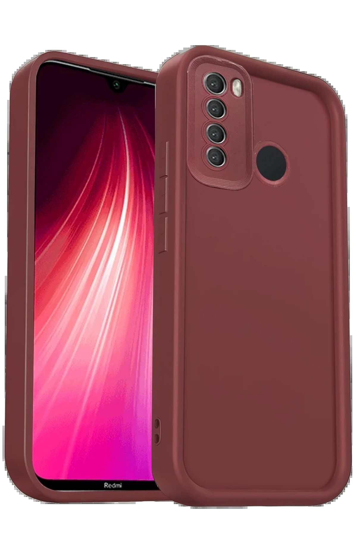 CepteToptan Newface Xiaomi Redmi Note 8 Kılıf Viera Silikon - Bordo