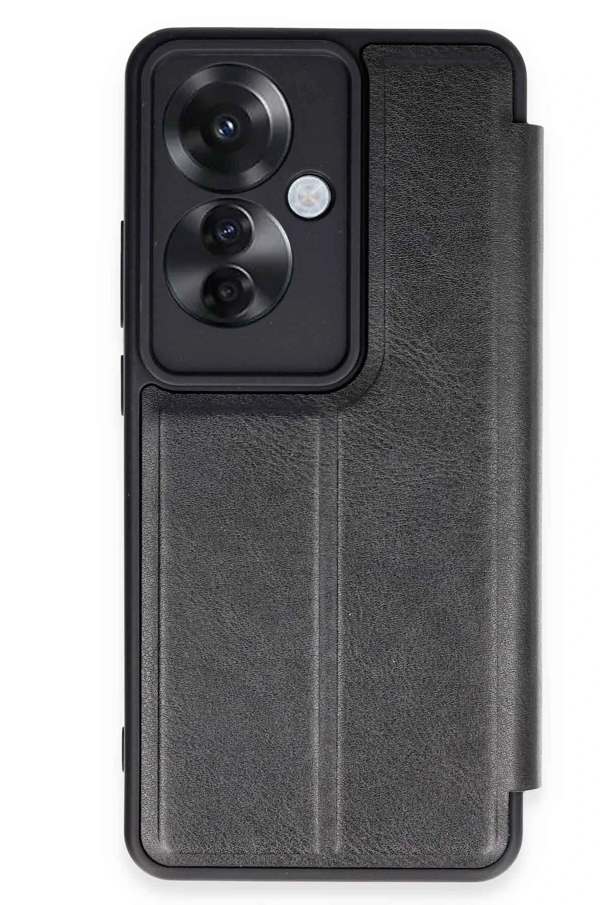 CepteToptan Newface Oppo Reno 11F Kılıf Flip Cover - Siyah