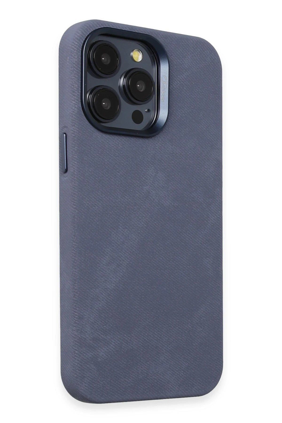 CepteToptan Joko iPhone 14 Pro Max Kılıf Velvet Magsafe Kapak - Lacivert