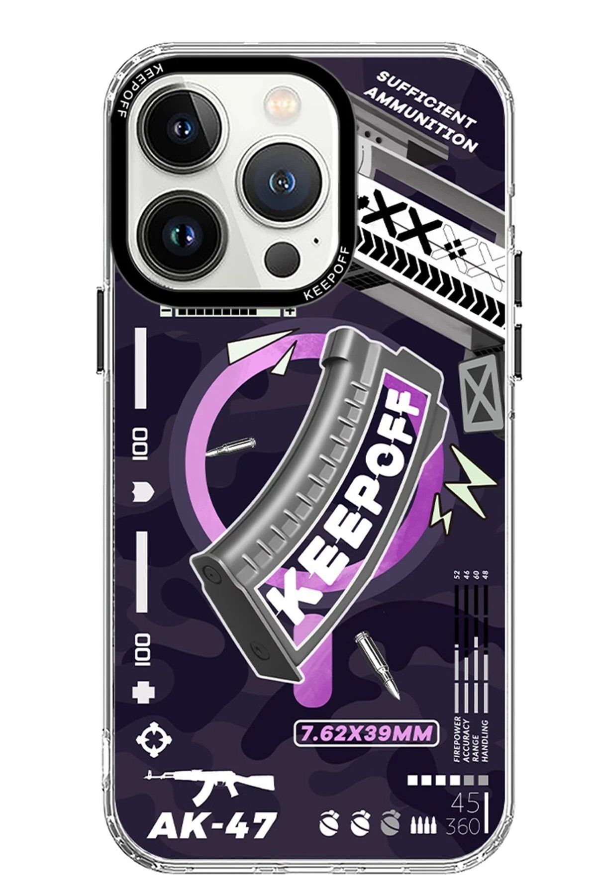 Keep Off iPhone 15 Pro Max Battlefield Magsafe Kapak - Prepare Ammuniton