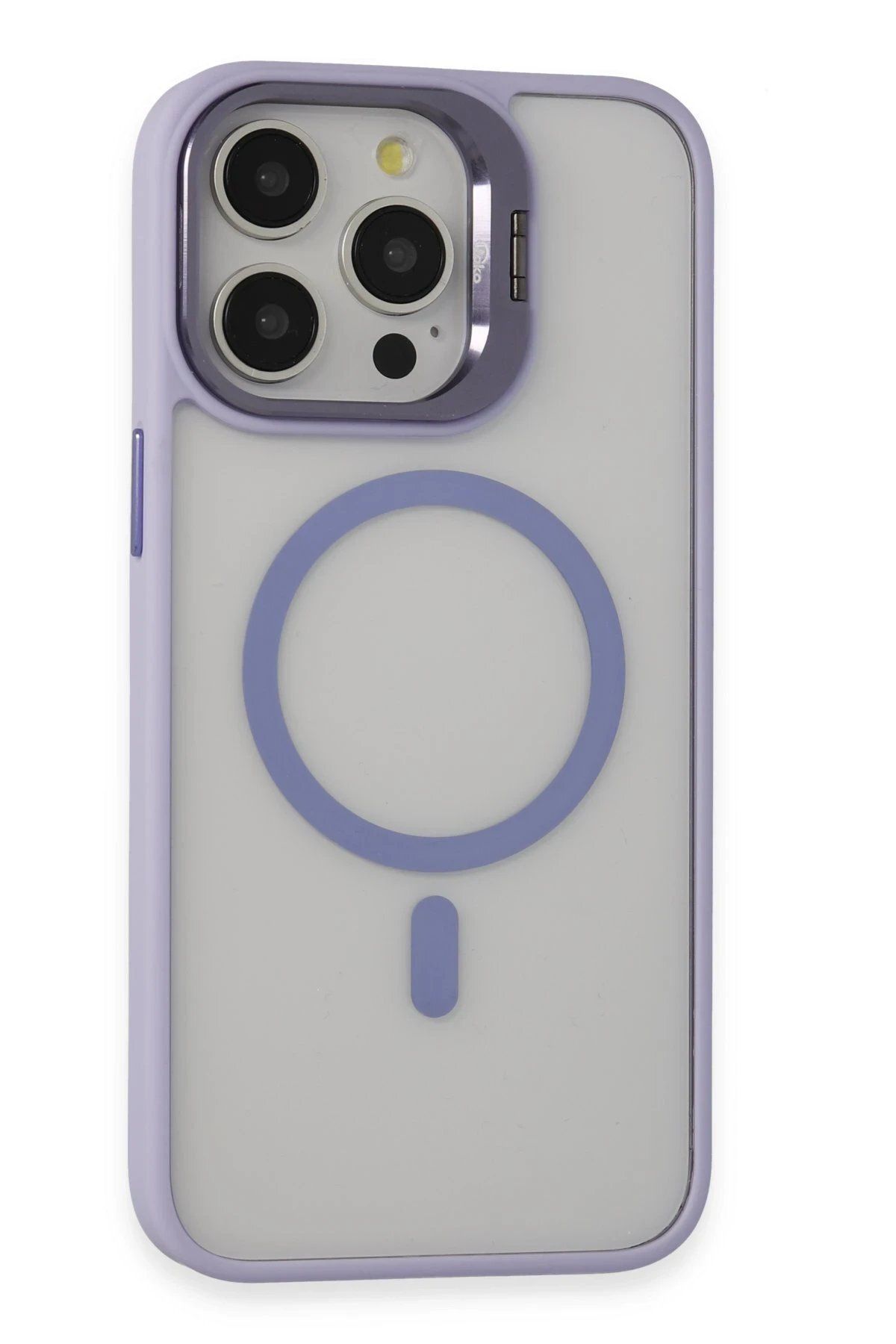 CepteToptan Joko iPhone 15 Pro Kılıf Roblox Lens Magsafe Standlı Kapak - Lila