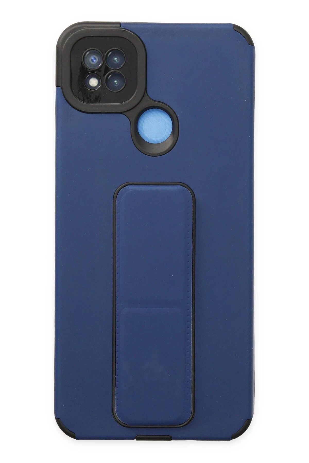 CepteToptan Newface Xiaomi Redmi 9C Kılıf Mega Standlı Silikon - Mavi