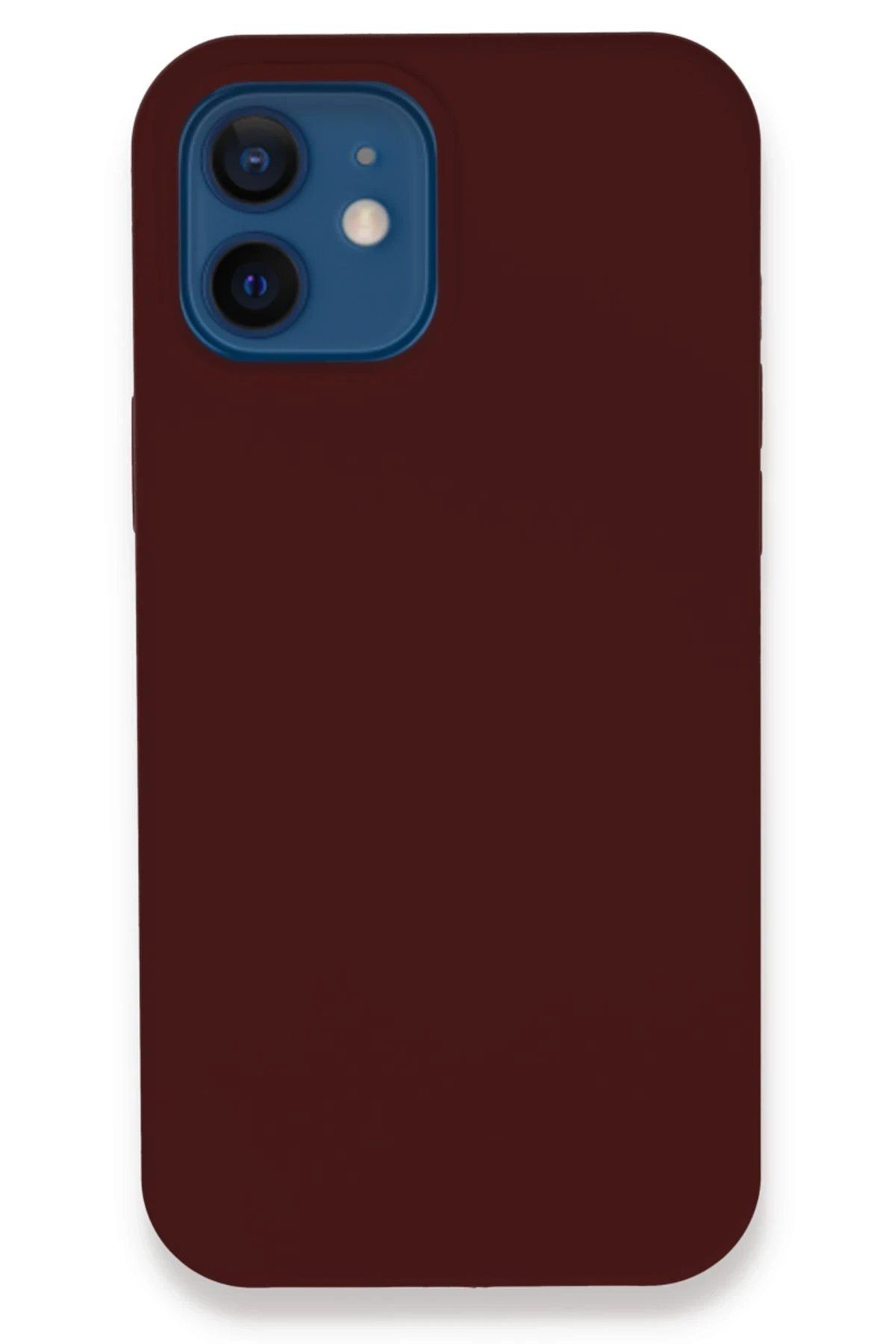 CepteToptan Newface iPhone 12 Kılıf Lansman Legant Silikon - Bordo