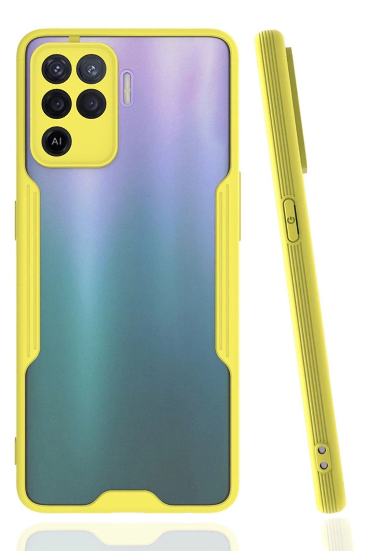 CepteToptan Newface Oppo Reno 5 Lite Kılıf Platin Silikon - Sarı