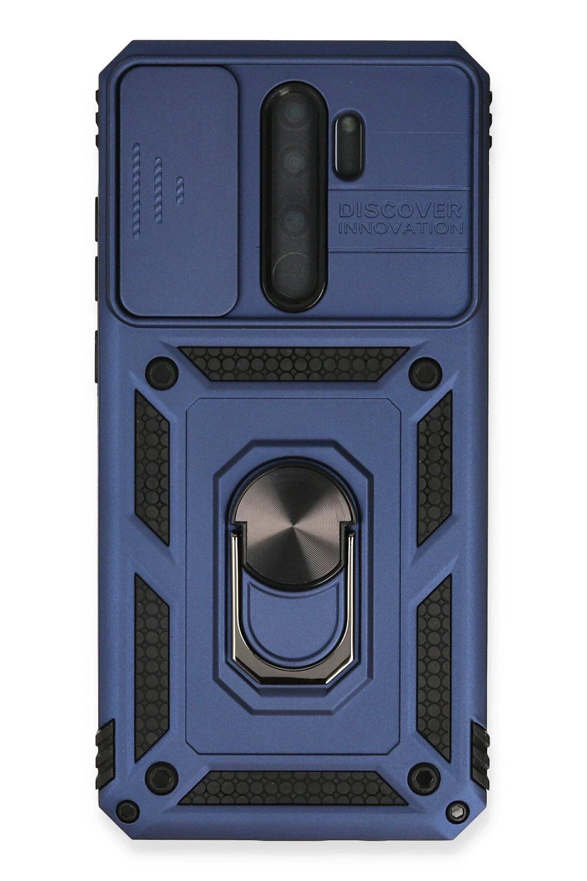 CepteToptan Newface Xiaomi Redmi Note 8 Pro Kılıf Pars Lens Yüzüklü Silikon - Lacivert