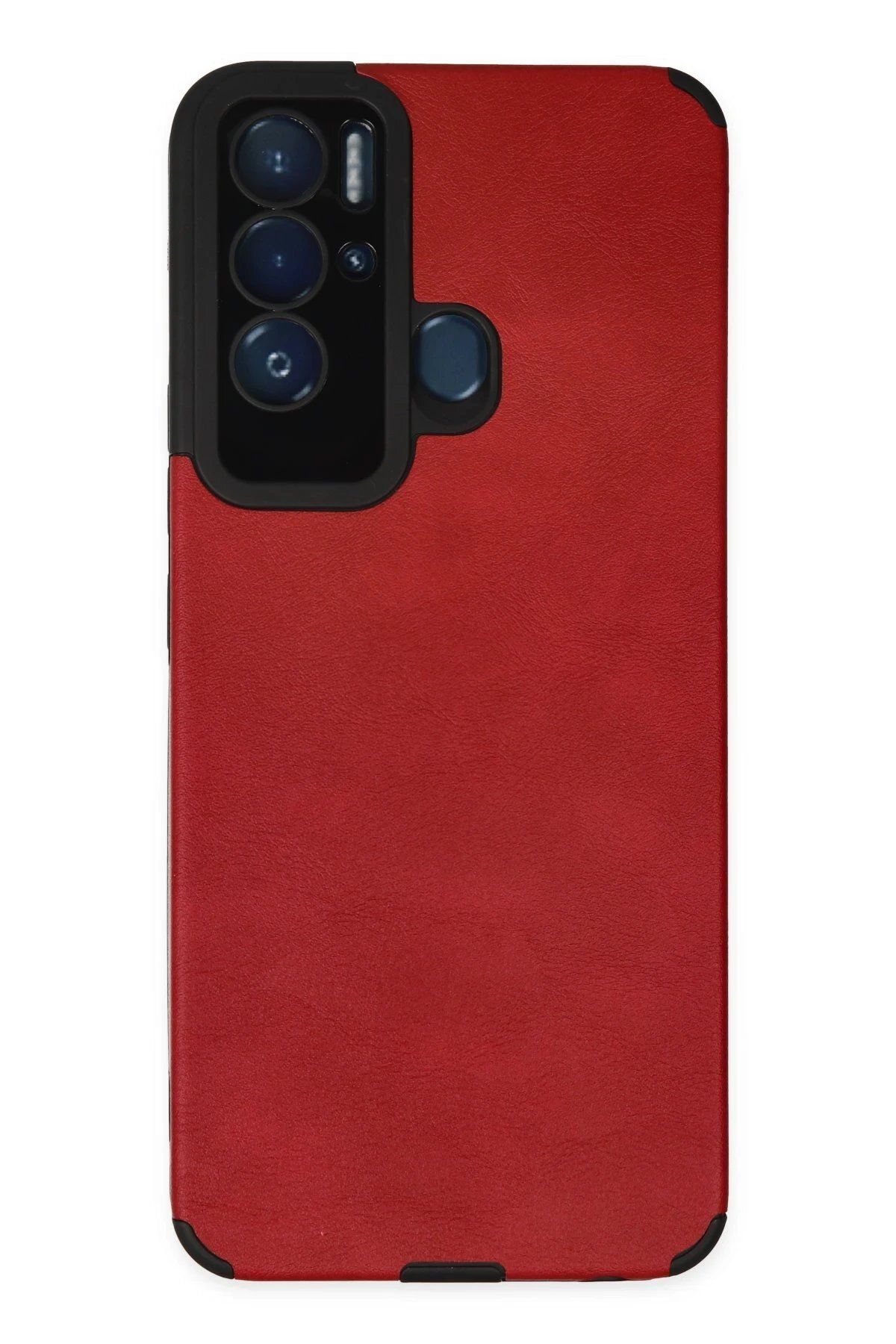 CepteToptan Newface Tecno Pova Neo Kılıf Loop Deri Silikon - Kırmızı