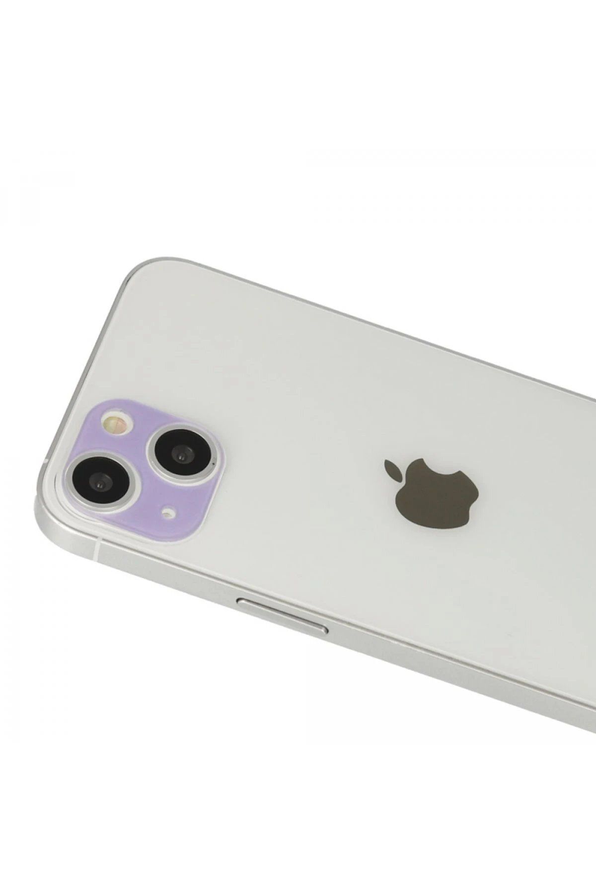 CepteToptan Newface iPhone 13 Rainbow Kamera Lens Koruma Cam - Mor