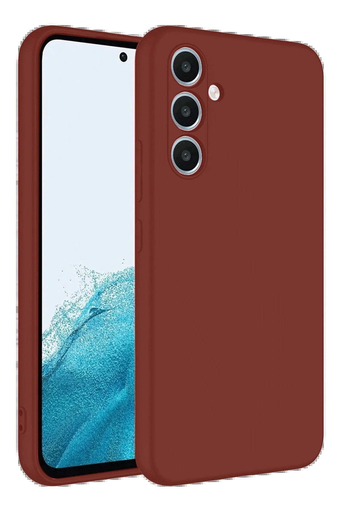 CepteToptan Newface Samsung Galaxy A16 5G Kılıf First Silikon - Bordo