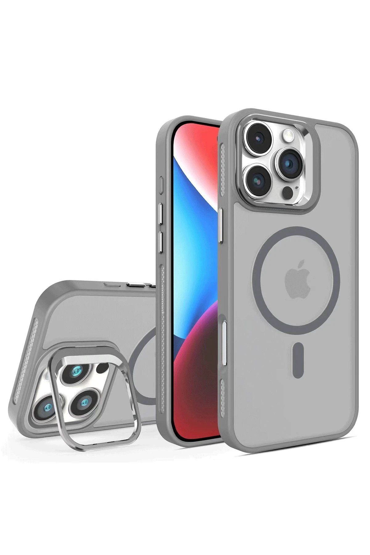 Joko iPhone 16 Pro Flet Lens Magsafe Kapak - Gri