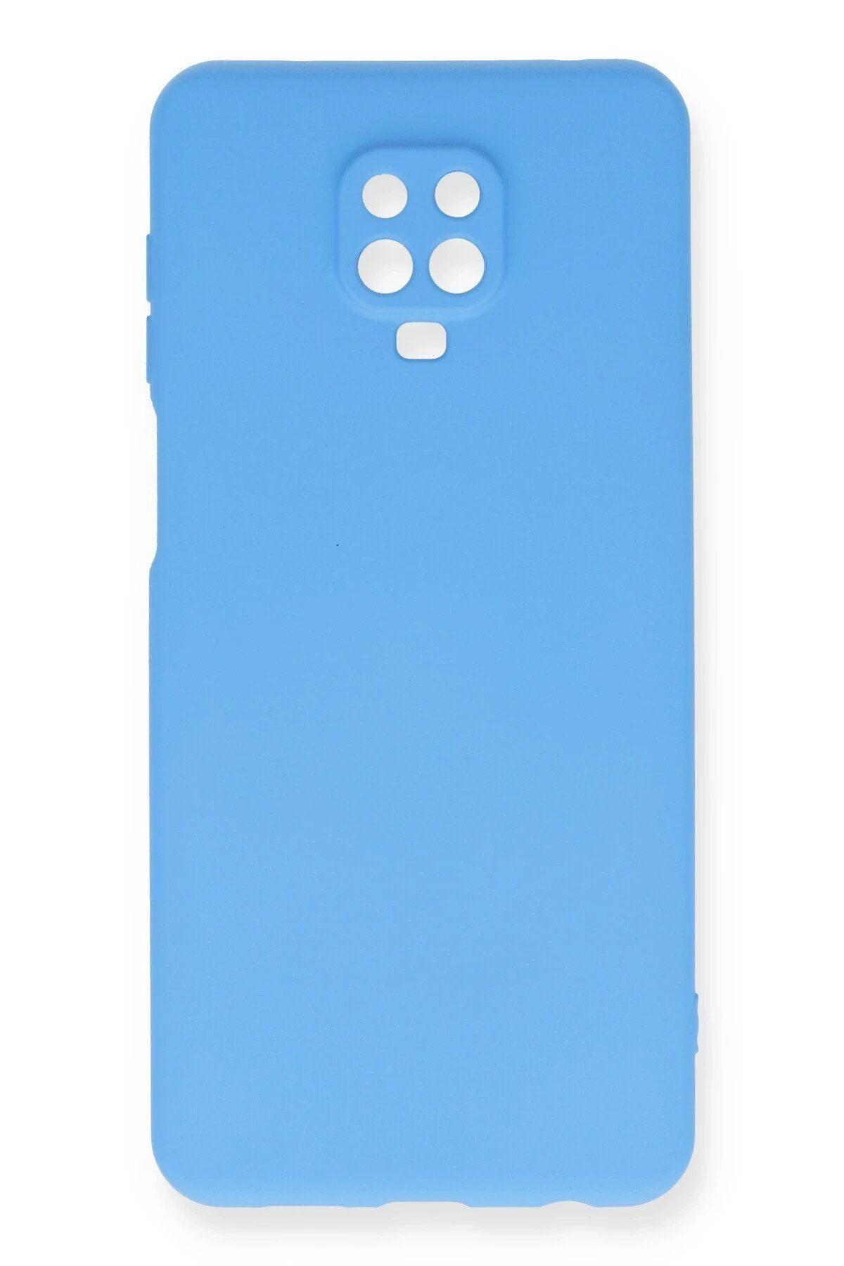 CepteToptan Newface Xiaomi Redmi Note 9 Pro Kılıf Nano içi Kadife Silikon - Mavi