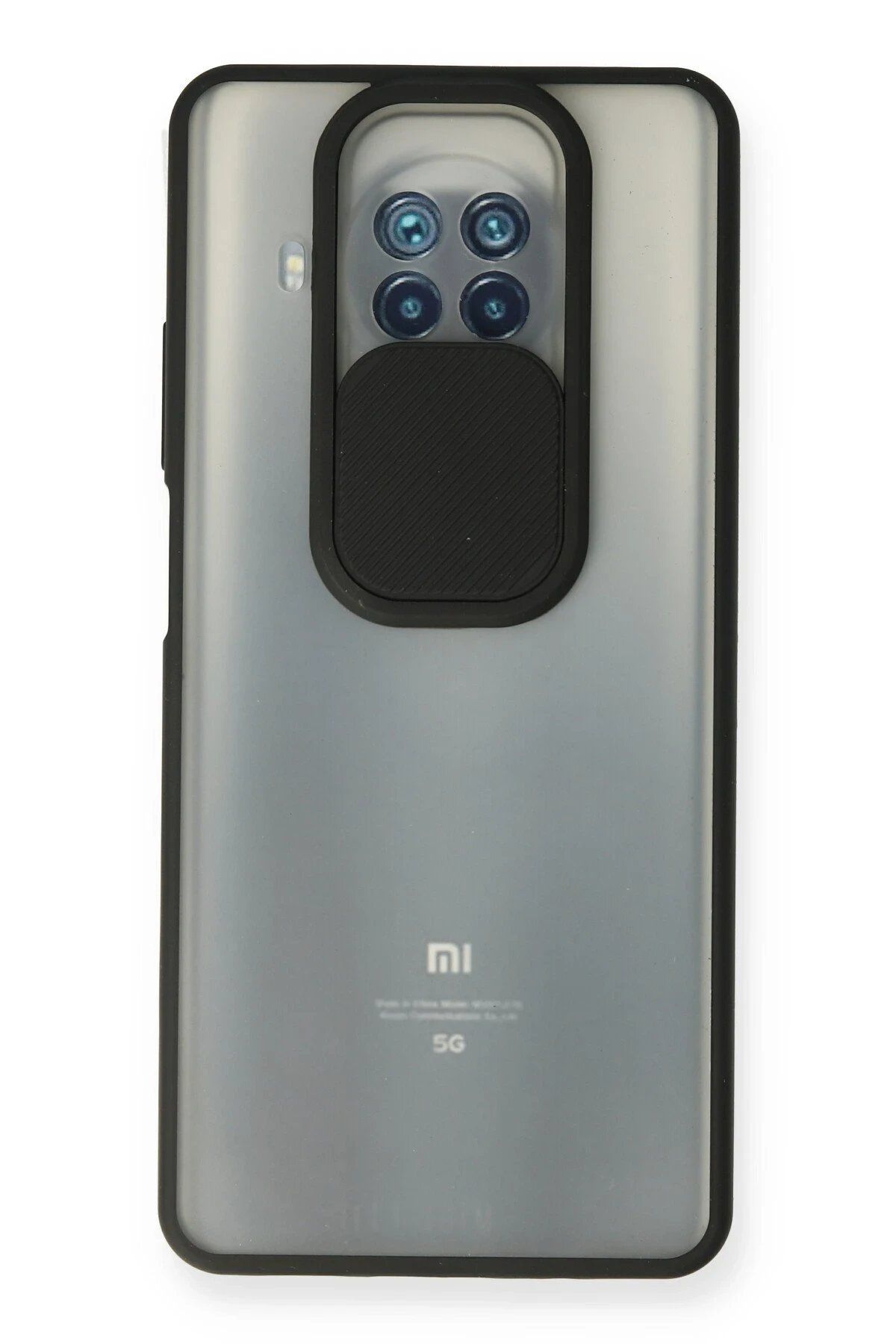 CepteToptan Newface Xiaomi Mi 10T Lite Kılıf Palm Buzlu Kamera Sürgülü Silikon - Siyah