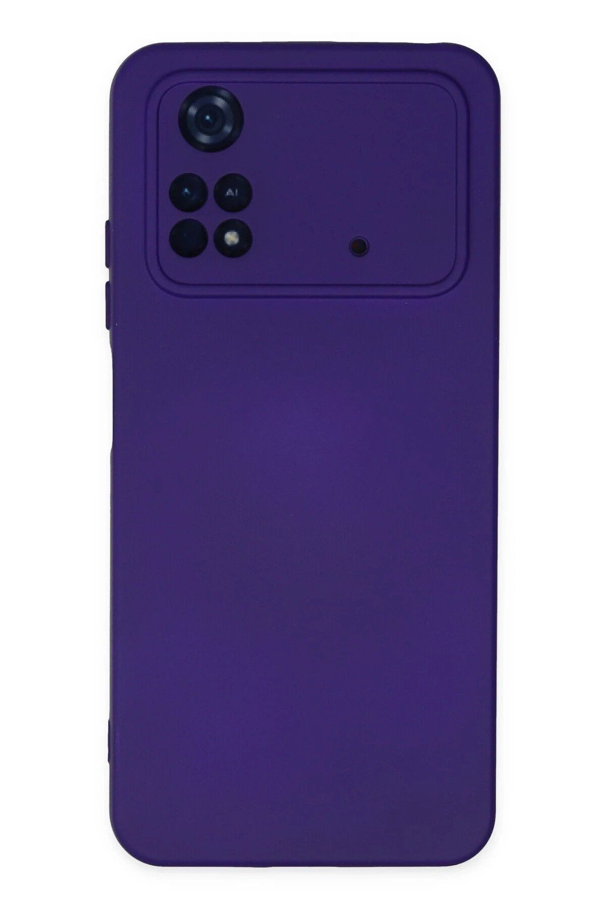 CepteToptan Newface Xiaomi Poco M4 Pro 4G Kılıf Nano içi Kadife Silikon - Mor