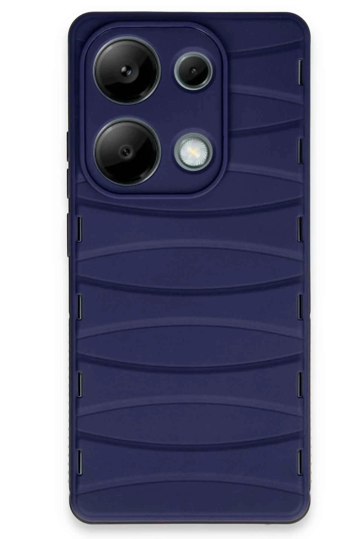Toptan Bulurum Newface Xiaomi Redmi Note 13 Pro 4G Kılıf Bibercas Silikon Kapak - Lacivert