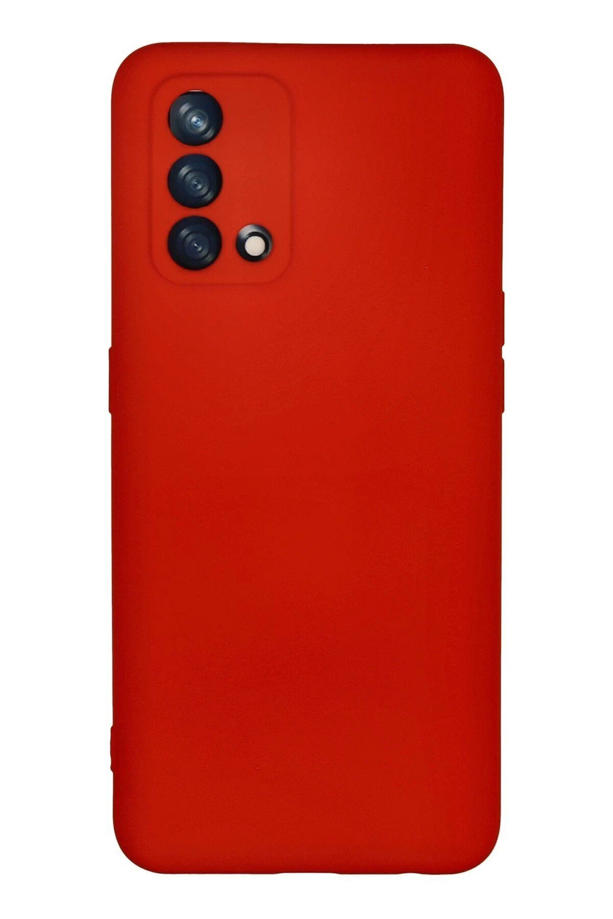 CepteToptan Newface Oppo A74 4G Kılıf Nano içi Kadife Silikon - Kırmızı
