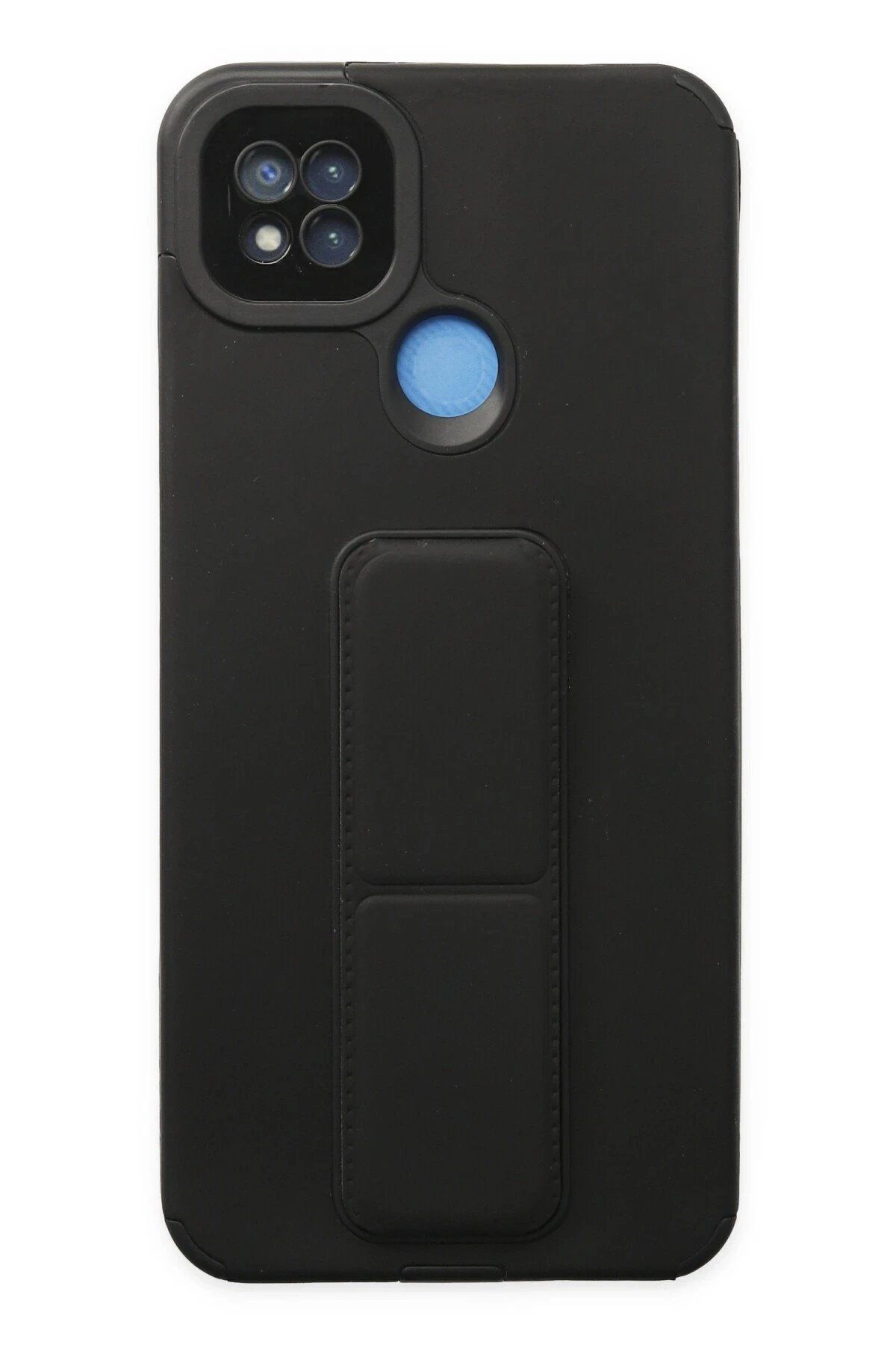 nerede bulurum Newface Xiaomi Redmi 9C Kılıf Mega Standlı Silikon - Siyah