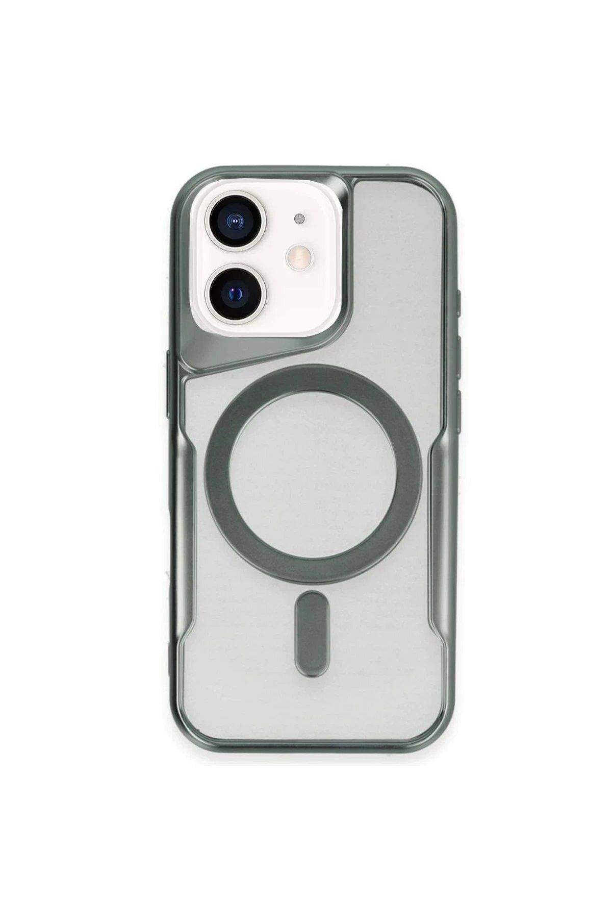 ENEFENDİ Newface iPhone 11 Kılıf Boyi Magsafe Silikon Kapak - Yeşil