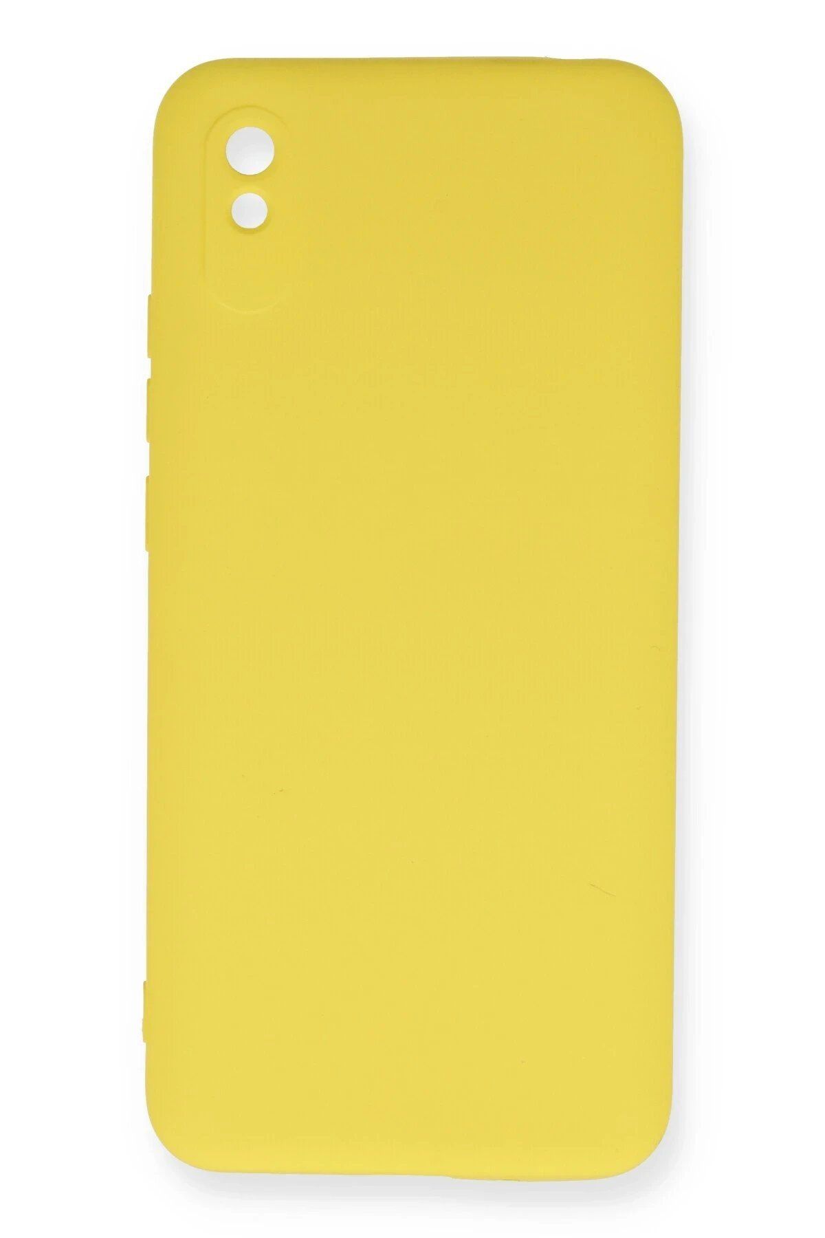 CepteToptan Newface Xiaomi Redmi 9A Kılıf Nano içi Kadife Silikon - Sarı