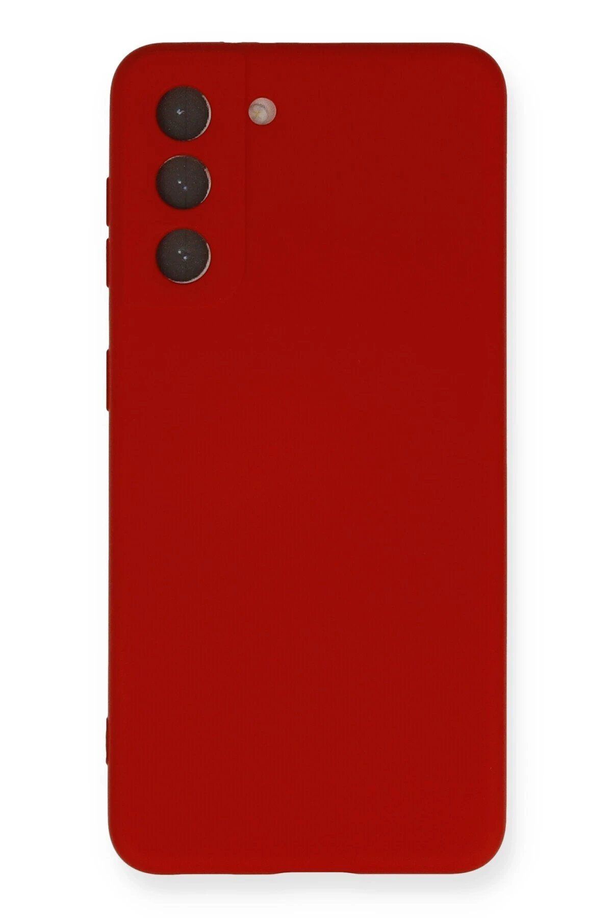 CepteToptan Newface Samsung Galaxy S21 Kılıf Nano içi Kadife Silikon - Kırmızı