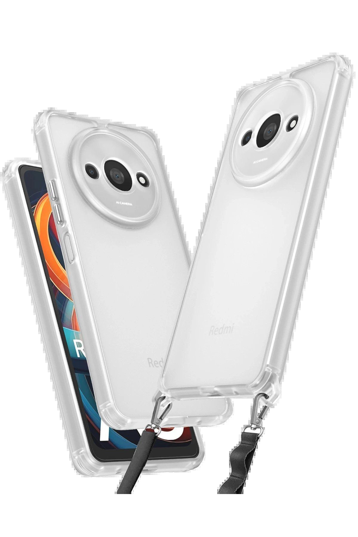 CepteToptan Newface Xiaomi Redmi A3 4G Kılıf Penta Silikon Kılıf - Şeffaf