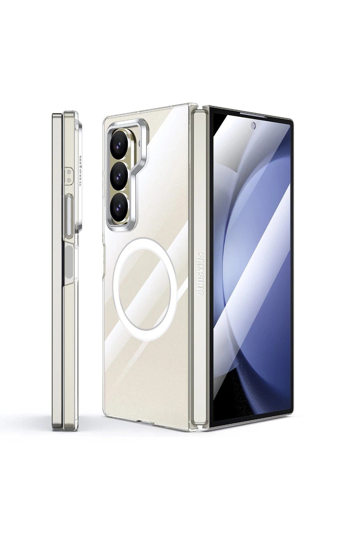 CepteToptan Joko Samsung Galaxy Z Fold 6 Crystal Magsafe Kapak - Şeffaf