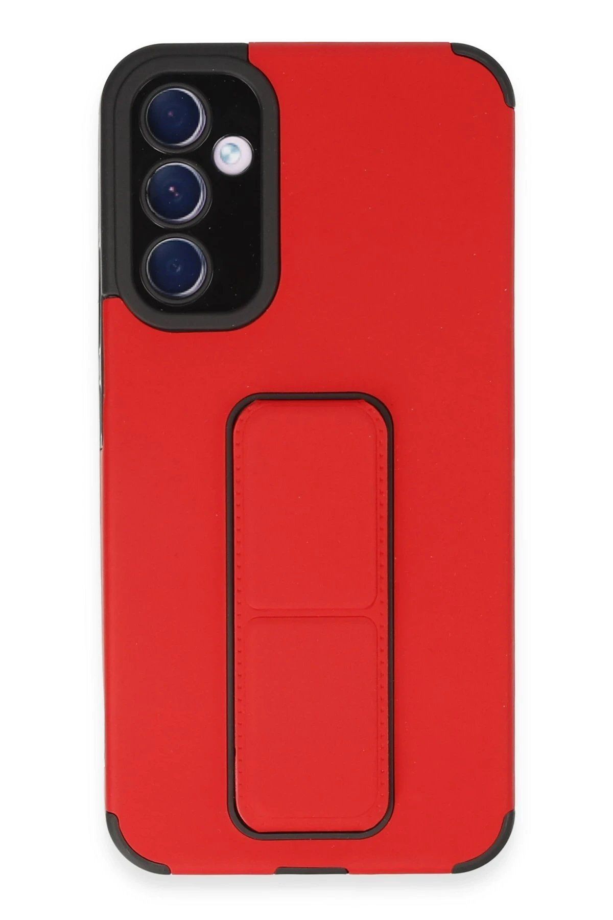 nerede bulurum Newface Samsung Galaxy A54 5G Kılıf Mega Standlı Silikon - Kırmızı