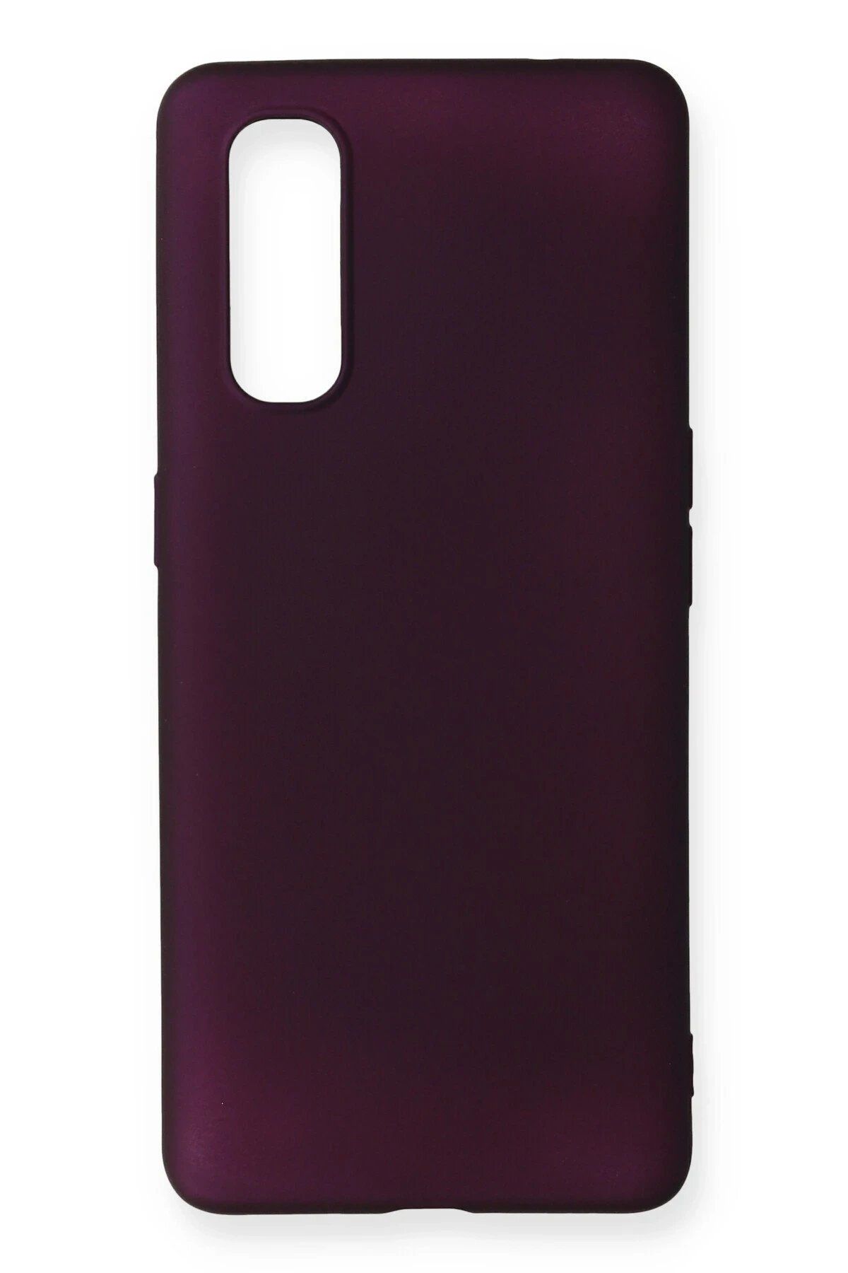 CepteToptan Newface Oppo Find X2 Kılıf First Silikon - Mürdüm