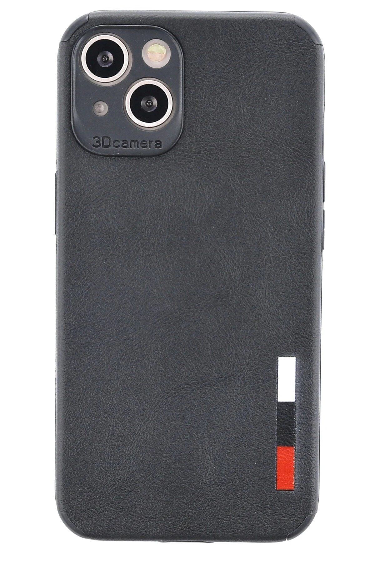 CepteToptan Newface iPhone 13 Mini Kılıf Loop Deri Silikon - Siyah