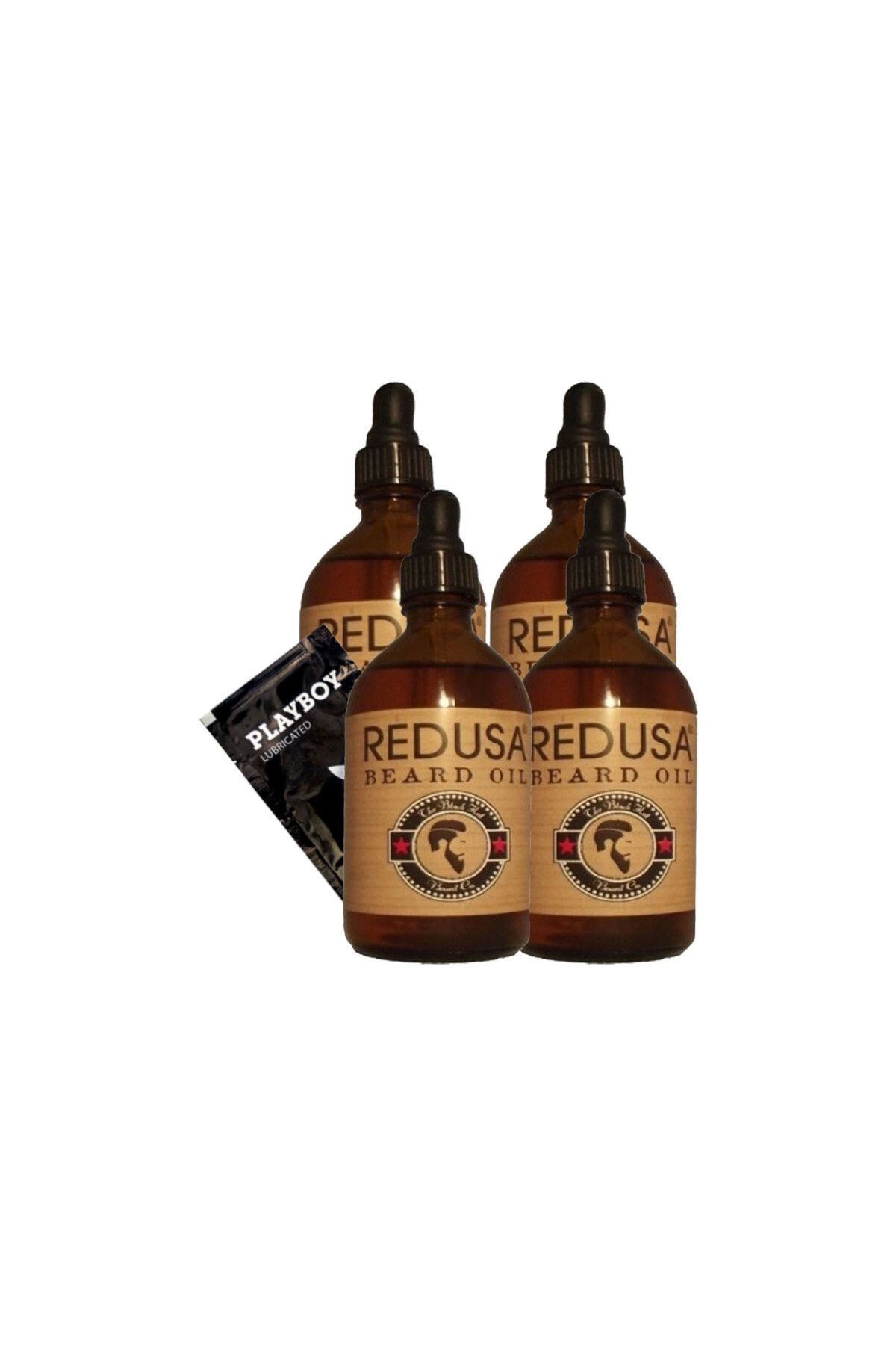 DENİZBİLİŞİM Beard Oil 4 Adet Sakal Bakım Yağı 100 Ml + Yanında Jel