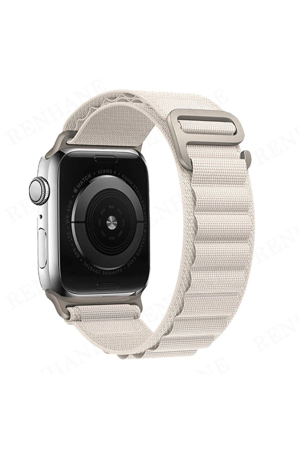 CepteToptan Newface Apple Watch 42mm Mountain Kordon - Beyaz