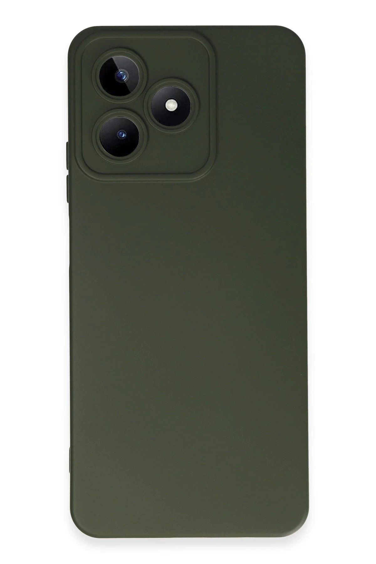 CepteToptan Newface Realme C53 Kılıf Nano içi Kadife Silikon - Koyu Yeşil
