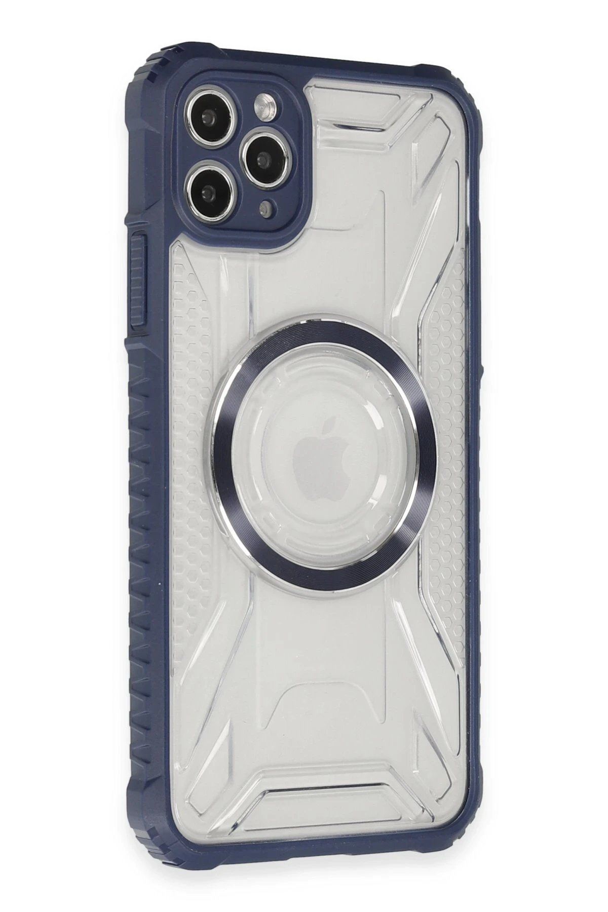 CepteToptan Newface iPhone 11 Pro Max Kılıf Prag Magneticsafe Kapak - Lacivert