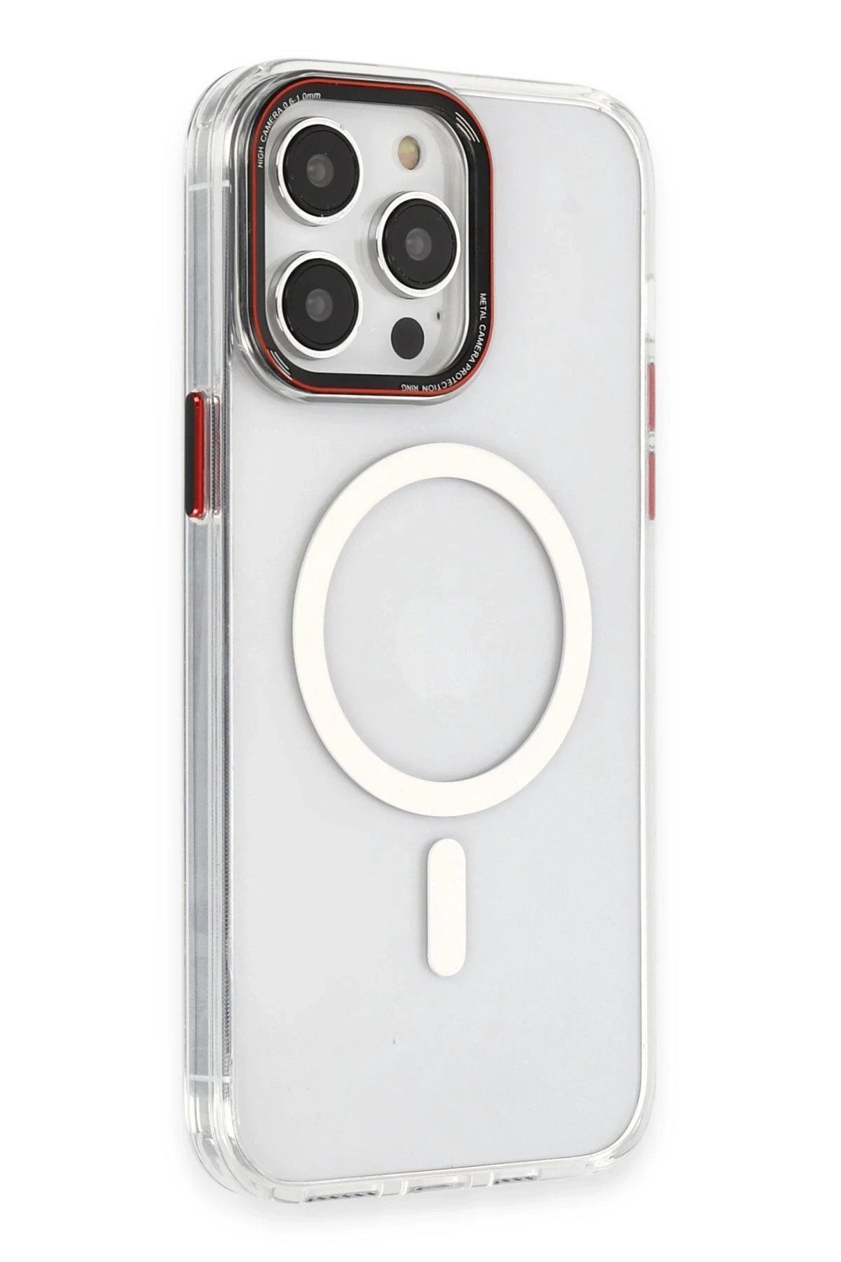 CepteToptan Newface iPhone 14 Pro Max Kılıf Dinamik Magneticsafe Silikon - Şeffaf