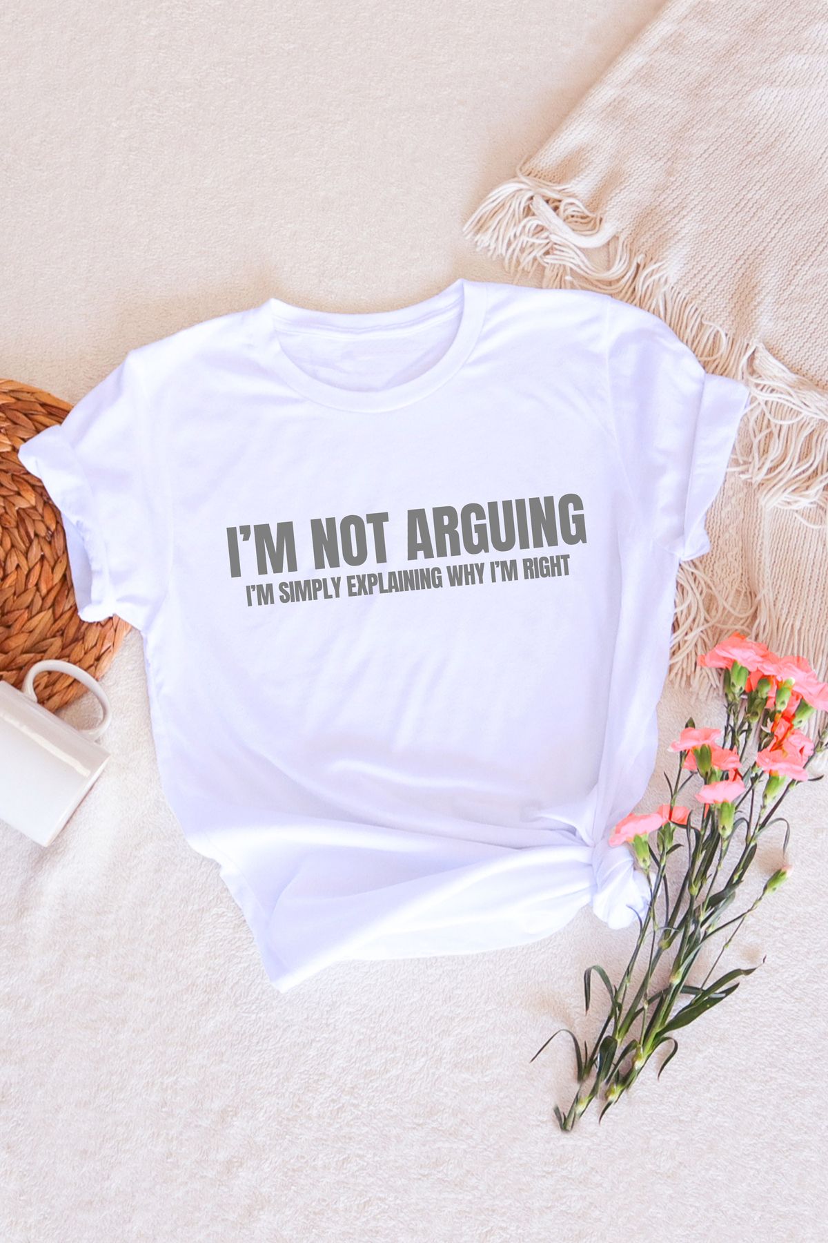 COOLE Kadın I'm Not Arguing Baskılı Regular Kalıp T-Shirt