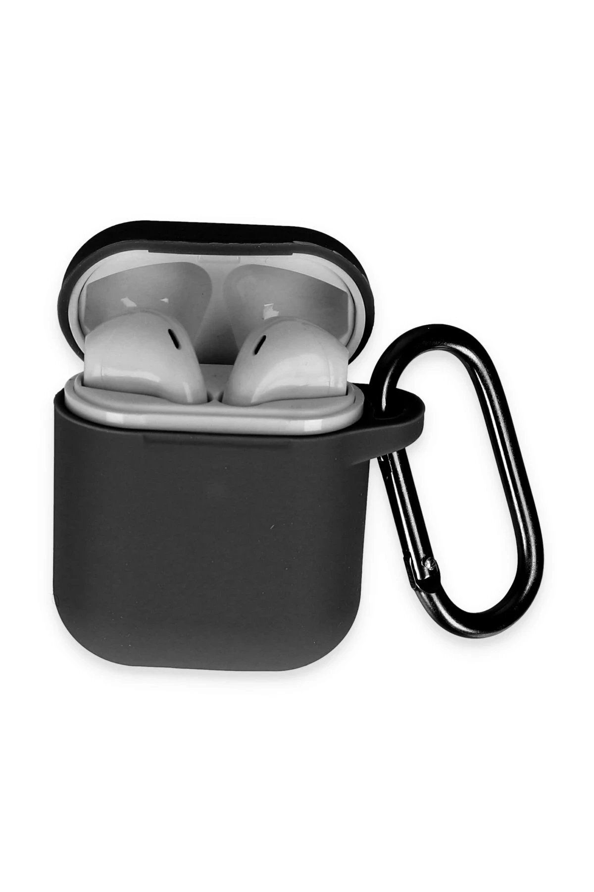 CepteToptan Newface Airpods 2 (2.nesil) Hang Kılıf - Siyah