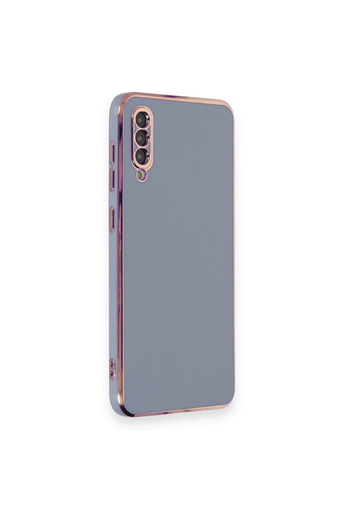 CepteToptan Newface Samsung Galaxy A70 Kılıf Volet Silikon - Mavi