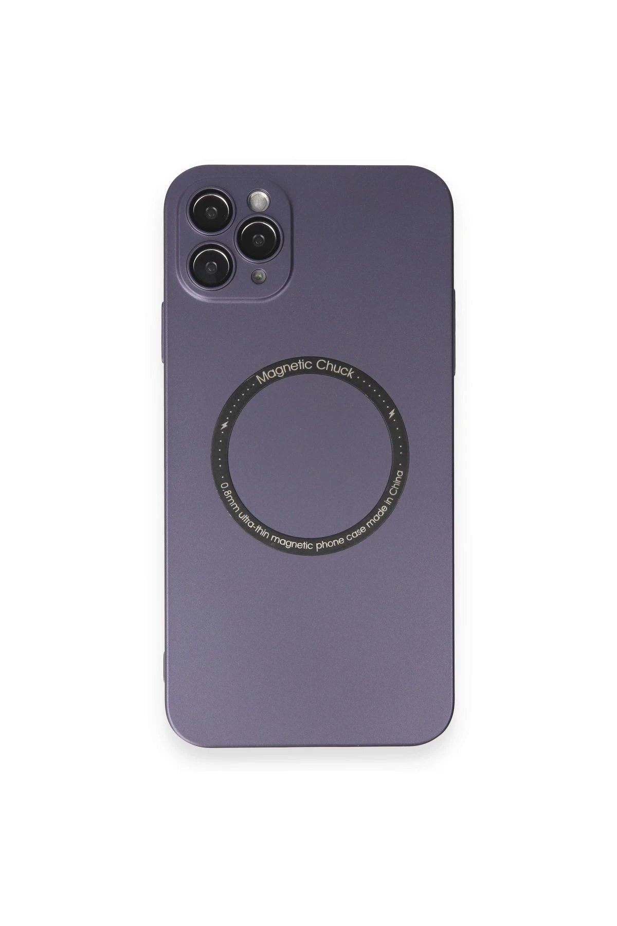CepteToptan Newface iPhone 11 Pro Max Kılıf Jack Magneticsafe Lens Silikon - Mor