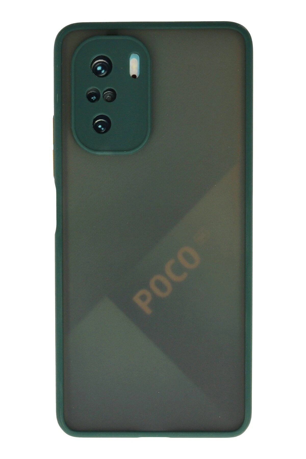 CepteToptan Newface Xiaomi Poco F3 Kılıf Montreal Silikon Kapak - Yeşil