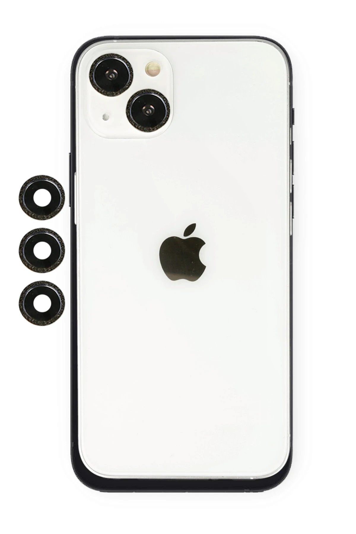 CepteToptan Newface iPhone 14 Shine Kamera Lens - Siyah Uyumlu
