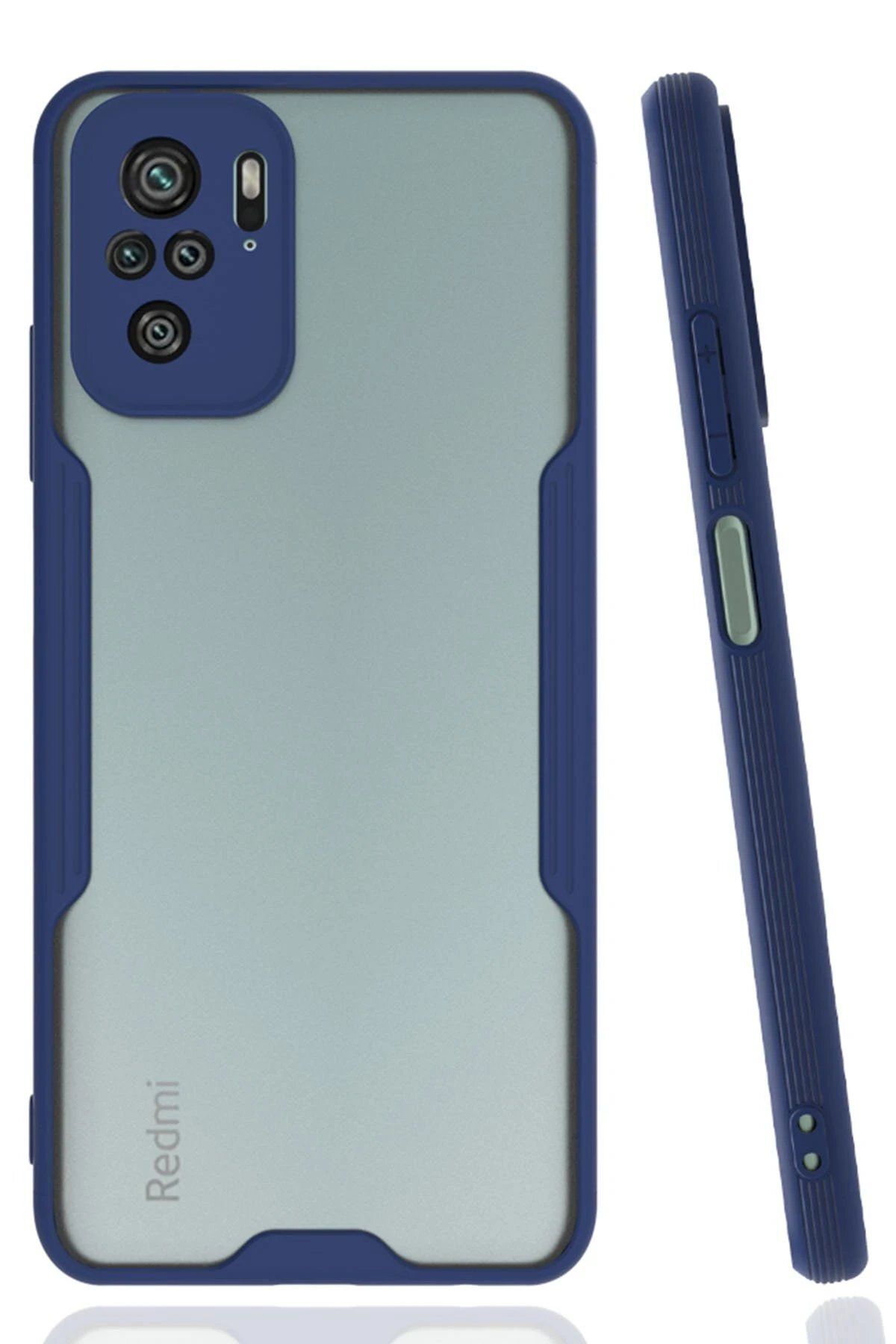 CepteToptan Newface Xiaomi Redmi Note 10 Kılıf Platin Silikon - Lacivert